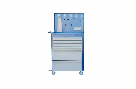 Carrinho para ferramenta soldado com painel 6 gavetas + kit